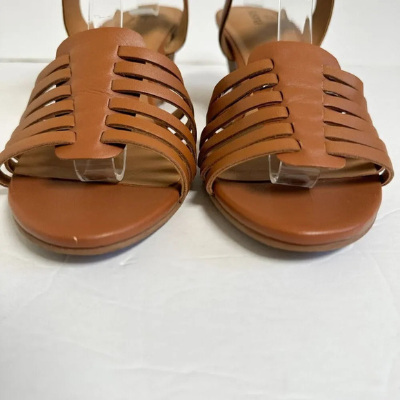 Susina Womens Sandals Wedge Heel Strappy Leather Ankle Strap Brown Size 9 - Picture 5 of 9